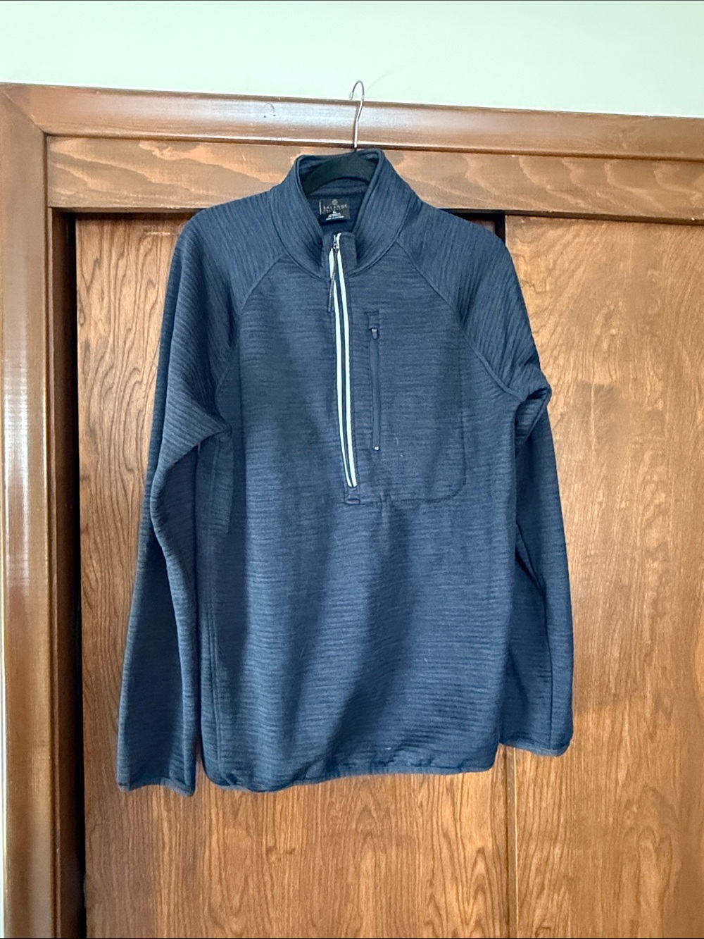 Balance Collection Men's Navy Textured Half-Zip Pullover